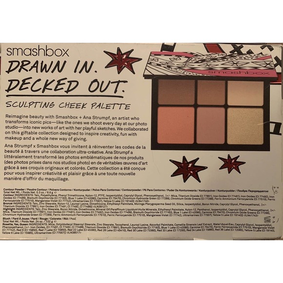 SMASHBOX Sculpting Cheek Palette + Shadow Brush + Primer NEW - Picture 4 of 6